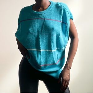 Vintage 80s teal sweater